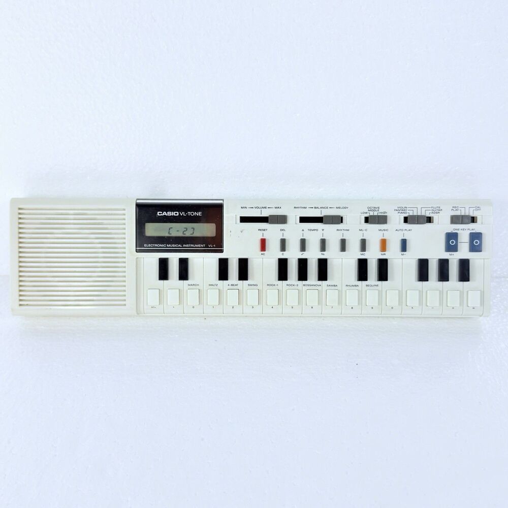 Vintage Casio VL-Tone VL-1 Mini Synthesizer Keyboard Calculator Works No Sound